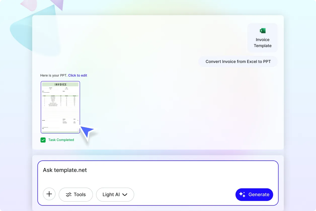 Free AI Excel to PPT Generator | Convert Excel to PowerPoint Online